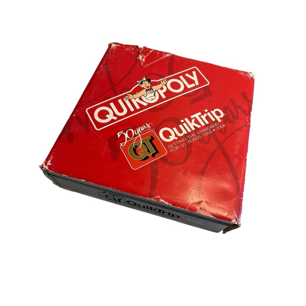 2008 Quikopoly Game 50 Year Commemorative QuikTrip Monopoly Metal Tin USED